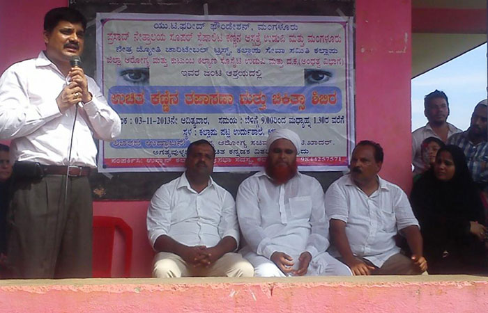 His charity/community work had extended to the neighbouring state of Kerala, with the guidance of Health Minister Mr. U.T. Khadar