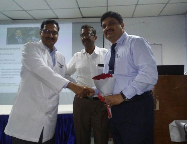 Guest faculty at the Sarojini Devi Eye Hospital, Hyderabad in 2016