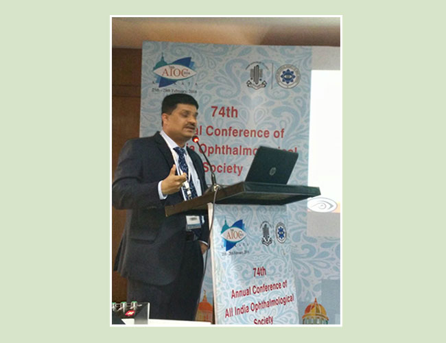 Guest speaker at the 74th All India Ophthalmological Society Conference, 2016 in Kolkata