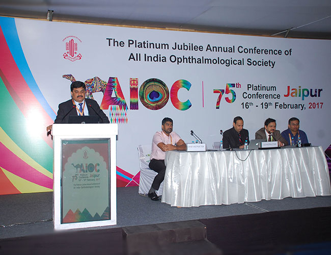 Guest speaker at the 75th All India Ophthalmic Conference 2017, in Jaipur