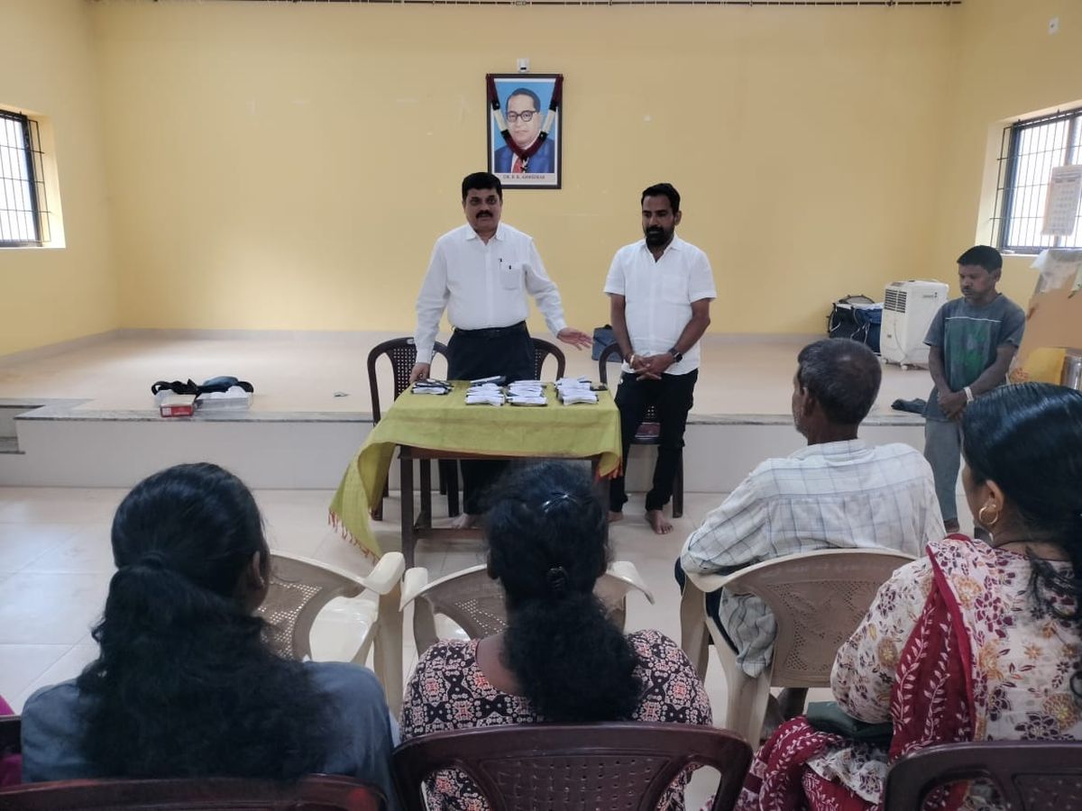 Eye camp conducted at ambekar bhavaba kinnimulki udupi